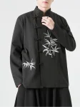 新中式竹繡花唐裝男士外套