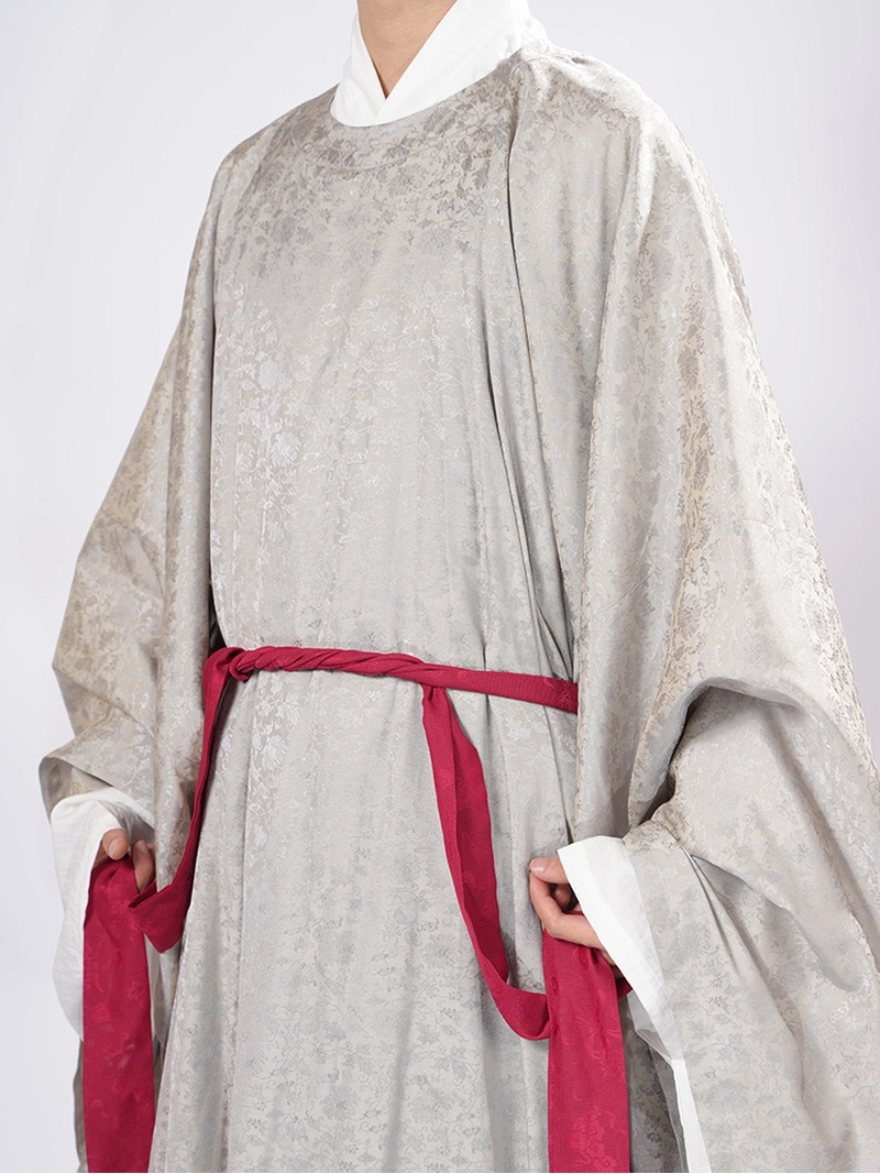 Hanfu Yuanlingpao aus der Song-Dynastie mit verschlungenem Lotus Jacquard-5