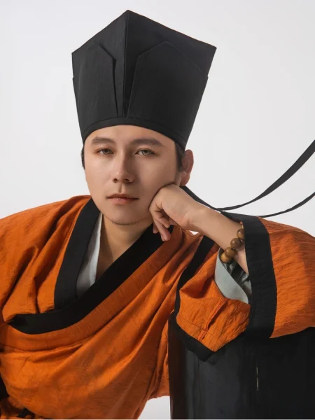 Song- och Mingdynastin Hanfu Dongpo Jin Scholar Hat