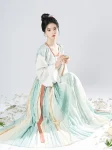 Tang Dynasty Hanfu Beizi and Yuanling Pao Set with Qiyao Ruqun – Inspired by Yue Kiln Celadon (5)
