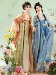 Tangdynastie Hanfu Geborduurde Qixiong Ruqun Set