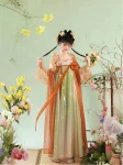 Tangdynastin Hanfu Broderad Qixiong Ruqun Set-1