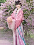 Tang Dynasty Hanfu Qixiong Ruqun Set with Famen Temple Cloak (4)