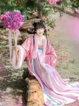 Tang Dynasty Hanfu Qixiong Ruqun Set with Famen Temple Cloak (4)