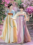 Tang Dynasty Hanfu Qixiong Ruqun Set with Famen Temple Cloak