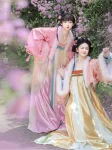 Tang Dynasty Hanfu Qixiong Ruqun Set with Famen Temple Cloak (4)