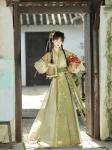 Tang Style Hanfu Beizi and Qiyao Ruqun Set