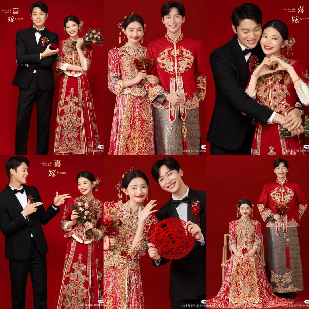 open lace back dress Red Silk Goldwork II – Chinese Wedding Dress with Dragon & Phoenix main image 0