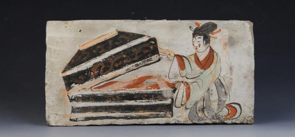 Relic of the Wei and Jin Dynasties: "Lady Opening a Box" Pictorial Brick, housed in the Gaotai County Museum.