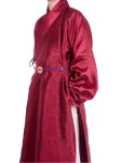 Ming Dynasty Hanfu Brocade Cross-Collar Pleated Long Robe-1
