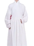 Ming Dynasty Hanfu Cross-Collar Inner Robe Unisex
