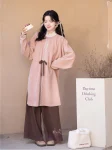 Ming Dynasty Hanfu Rose Bean Paste Autumn Set (9)