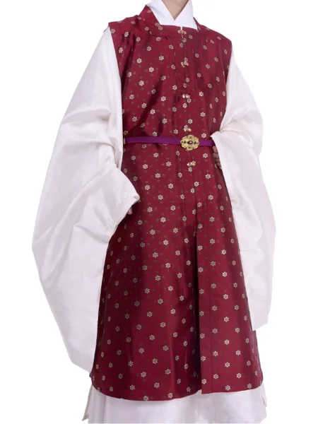 Ming Dynasty Hanfu Square-Collar Brocade Vest Unisex