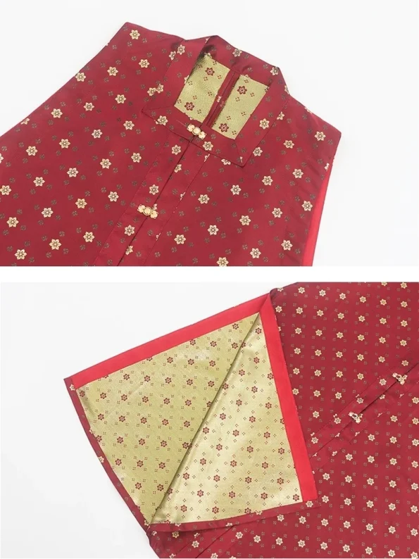 Jubah Brokat Kerah Petak Dinasti Ming Uniseks – Gaya Hanfu: Pakaian Hanfu Cina Tradisional & Moden untuk Semua Majlis