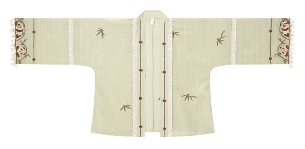 ชุดฮั่นฟูราชวงศ์ซ่ง “ไม้ไผ่เขียวและแพนด้า” – เสื้อแขนสั้น กระโปรงจีบสามชั้น เสื้อกล้าม และกระเป๋าผูกเชือก - Hanfu Way: เสื้อผ้าฮั่นฟูจีนแบบดั้งเดิมและทันสมัยสำหรับทุกโอกาส