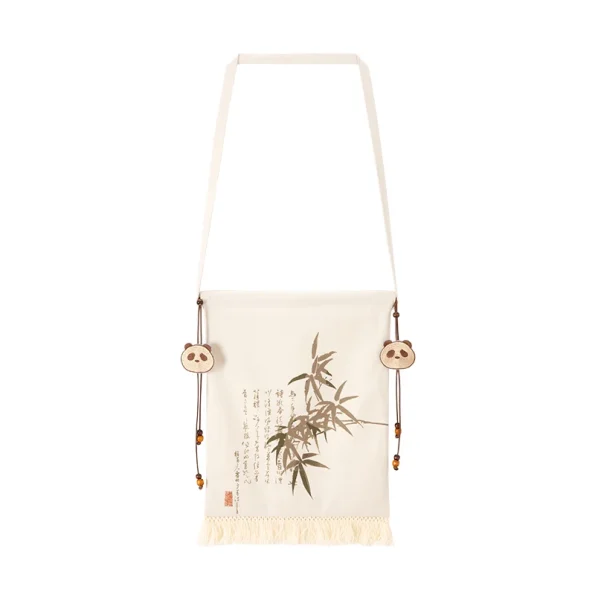 ชุดฮั่นฟูราชวงศ์ซ่ง “ไม้ไผ่เขียวและแพนด้า” – เสื้อแขนสั้น กระโปรงจีบสามชั้น เสื้อกล้าม และกระเป๋าผูกเชือก - Hanfu Way: เสื้อผ้าฮั่นฟูจีนแบบดั้งเดิมและทันสมัยสำหรับทุกโอกาส