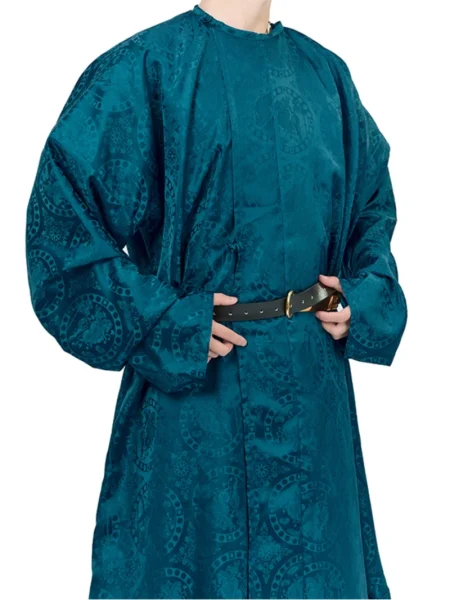 Tang Dynasty Brocade Hunting Pattern YuanlingPao Unisex<span> - </span>L, BLUE