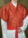 Tang Dynasty Hanfu Cross-Collar Brocade Banbi Unisex