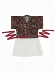 Tangdynastie Hanfu gekruiste kraag Jacquard Banbi Unisex-7