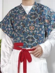 Tangdynastie Hanfu gekruiste kraag Jacquard Banbi Unisex