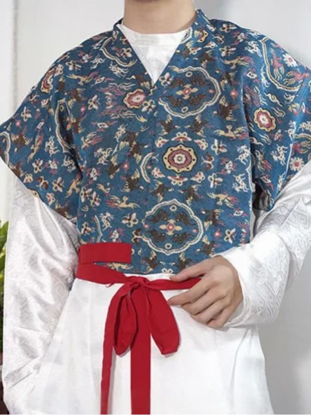 Áo Hanfu thời Đường, cổ chéo, vải Jacquard, kiểu Banbi, unisex