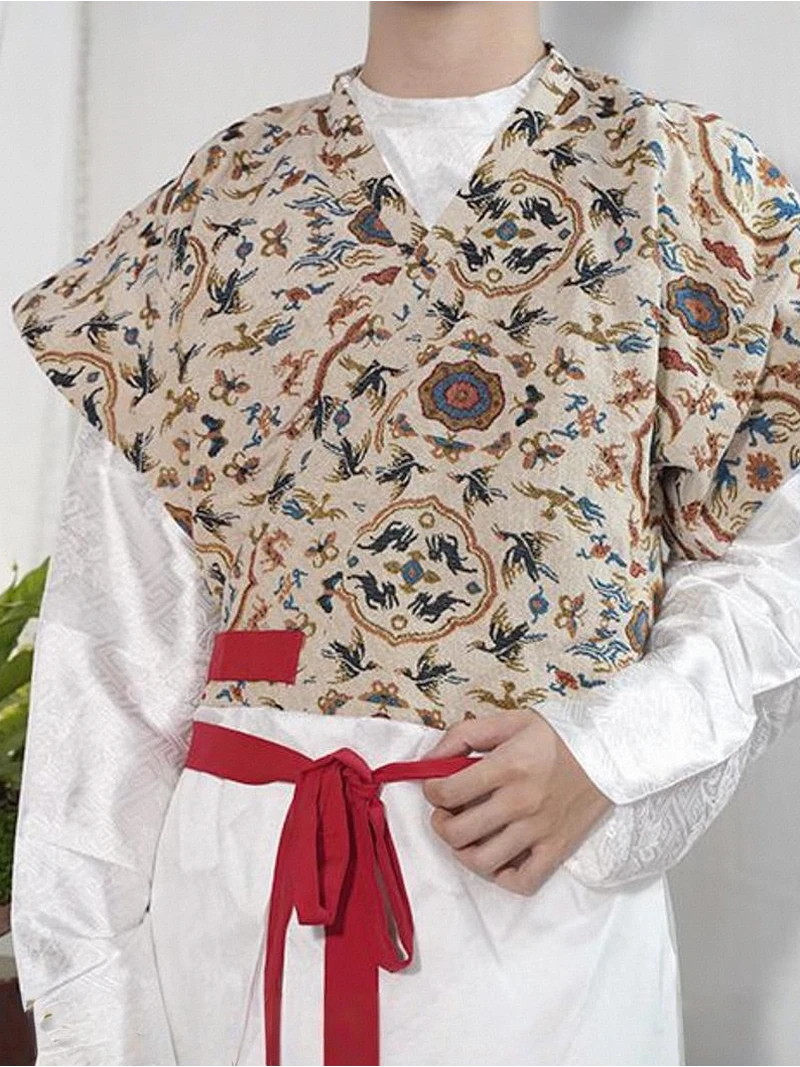 Tangdynastie Hanfu gekruiste kraag Jacquard Banbi Unisex-8