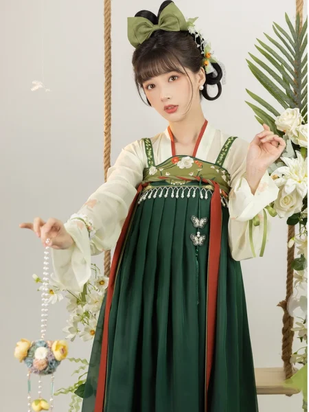 唐朝漢服 「小森林 」綠色奇雄如意套裝