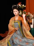 Tang Dynasty Hanfu Longkui Set – Dunhuang Inspired Qixiong Ruqun with Shawl (13)