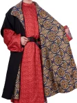 Tang Dynasty Hanfu Reversible Brocade Robe Unisex – Five Stars Pattern-5