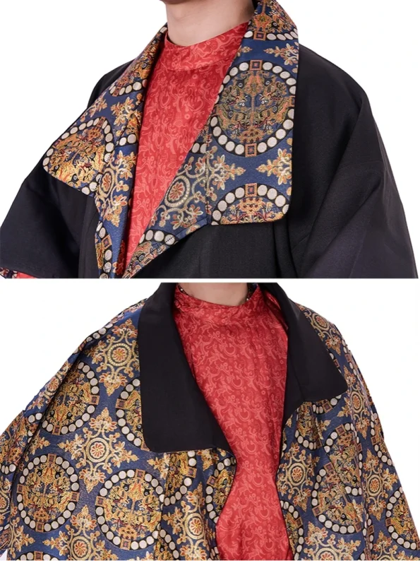 Tang Dynasty Hanfu Reversible Brocade Robe Unisex – Five Stars Pattern- Hanfu Way: Traditional & Modern Chinese Hanfu Clothing for All Occasions