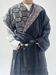 Dinastia Tang Hanfu Reversível Estampado Yuanlingpao Unissex-2