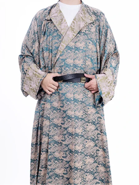 唐代汉服波浪纹元陵袍中性款