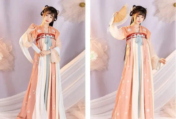 당나라 한복 유토 토끼 자수 베이즈 치숑 루쿤 세트 2 당나라 한복 유투 토끼 자수 베이즈 치숑 루쿤 세트-한복 웨이: 모든 상황에 어울리는 전통 및 현대 중국 한복 의류