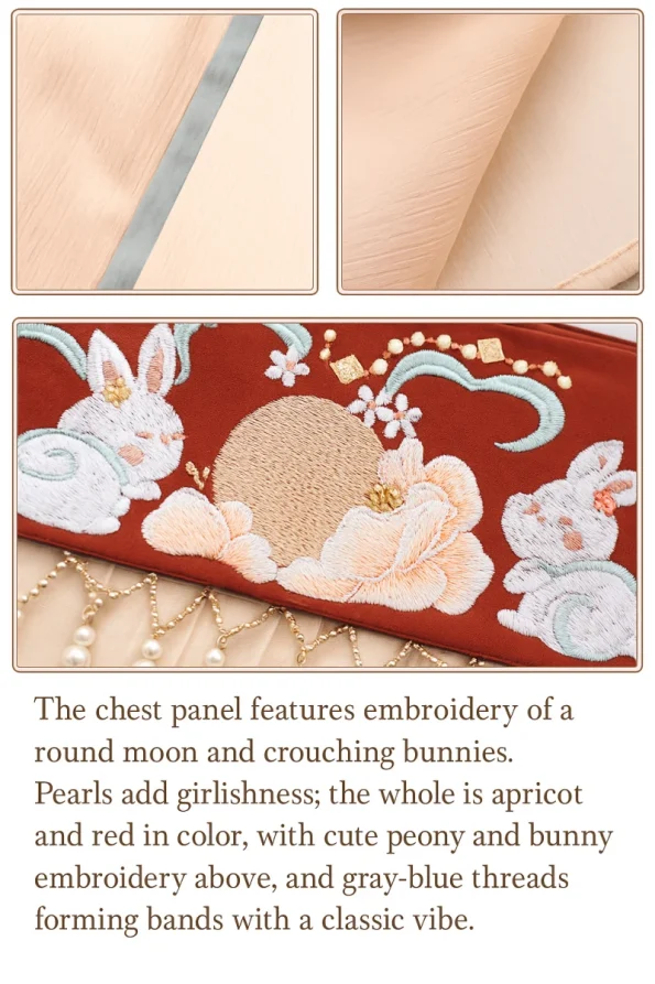 당나라 한복 유투 토끼 자수 베이즈 치숑 루쿤 세트 4 당나라 한복 유투 토끼 자수 베이즈 치숑 루쿤 세트-한복 웨이: 모든 상황에 어울리는 전통 및 현대 중국 한복 의류