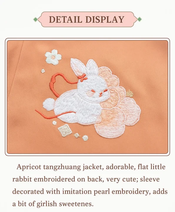 당나라 한복 유토 토끼 자수 베이즈 치숑 루쿤 세트 3 당나라 한복 유투 토끼 자수 베이즈 치숑 루쿤 세트-한복 웨이: 모든 상황에 어울리는 전통 및 현대 중국 한복 의류