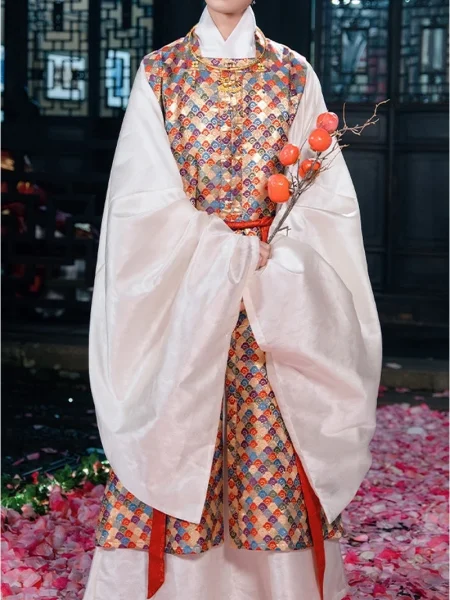 Ming Dynasty Hanfu Brocade Bijia Vest Unisex
