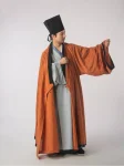 Song Dynasty Hanfu Jacquard Cross Collar Robe-1