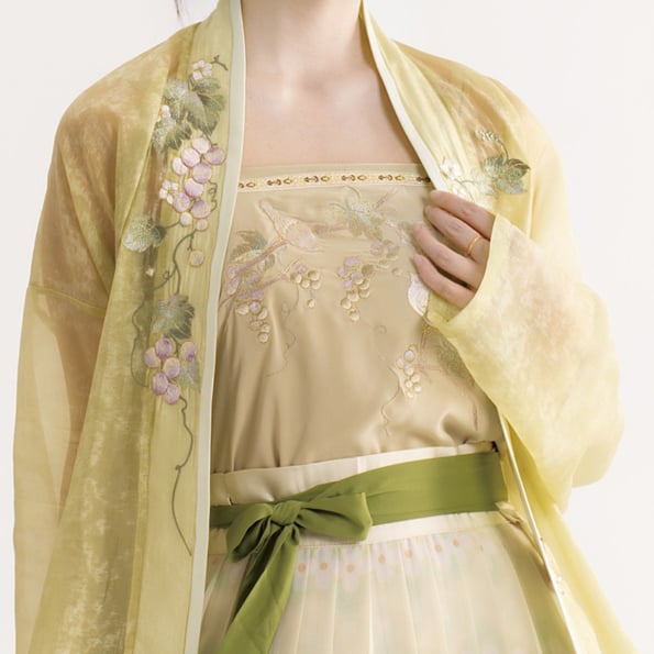 Song Dynasty Embroidered Qiyao Ruqun Set- Hanfu Way: Traditional & Modern Chinese Hanfu Clothing for All Occasions
