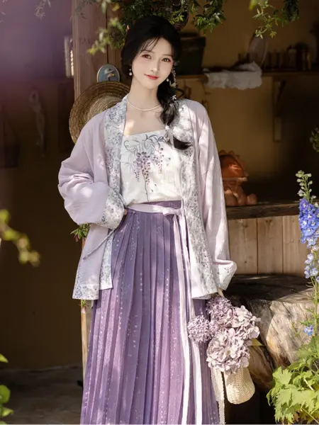Song Dynasty Wisteria Shirt Camisole Qiyao Qun